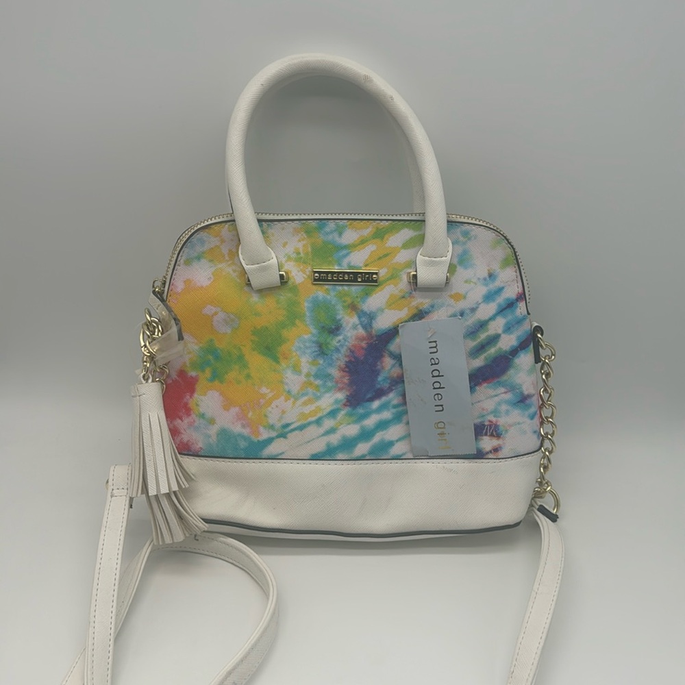 Steve Madden Water Color Leather Doomed Crossbody Bag Maximalist Handbag Purse